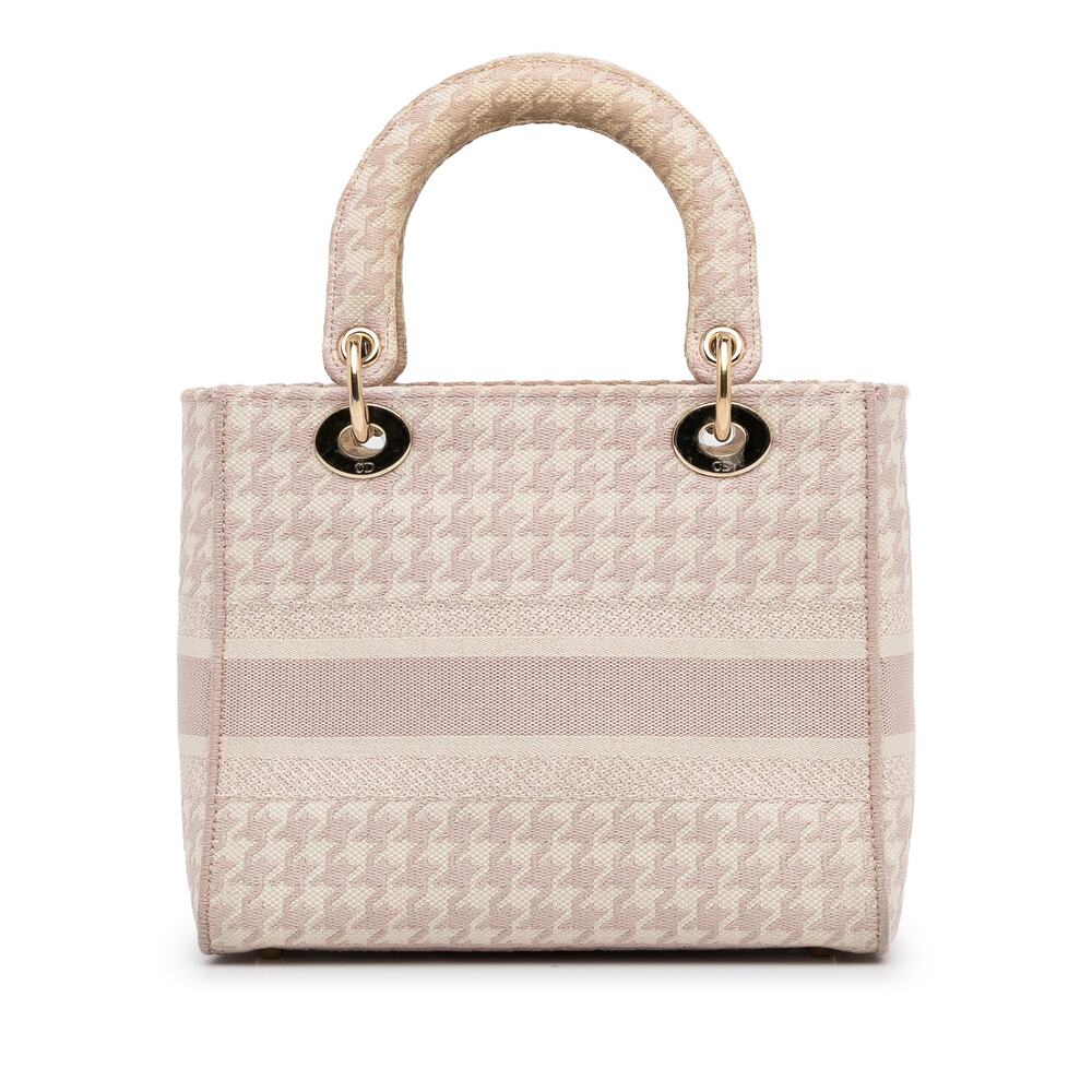 Dior Medium Embroidered Canvas Houndstooth Lady D Lite - Picture 3 of 16